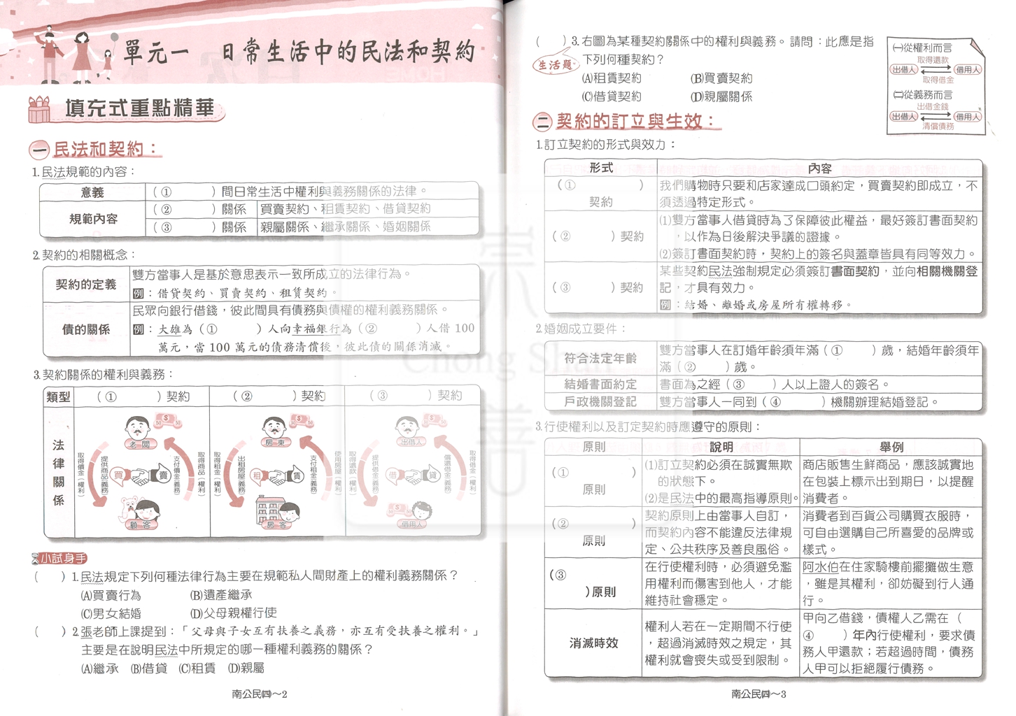 【國中114下】高升鑫國中作業簿 南 公民4