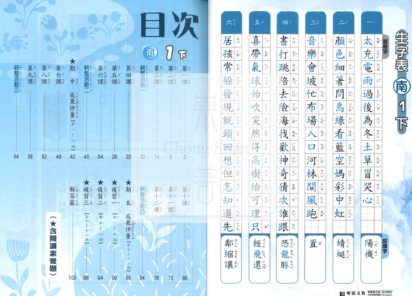 【國小114下】明霖國小課堂評量-南版國語1下