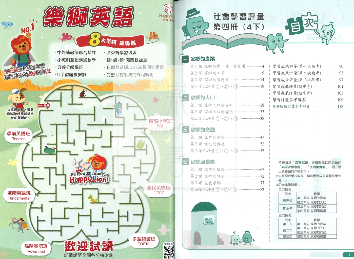 【國小114下】康軒國小新挑戰學習評量-社會4下