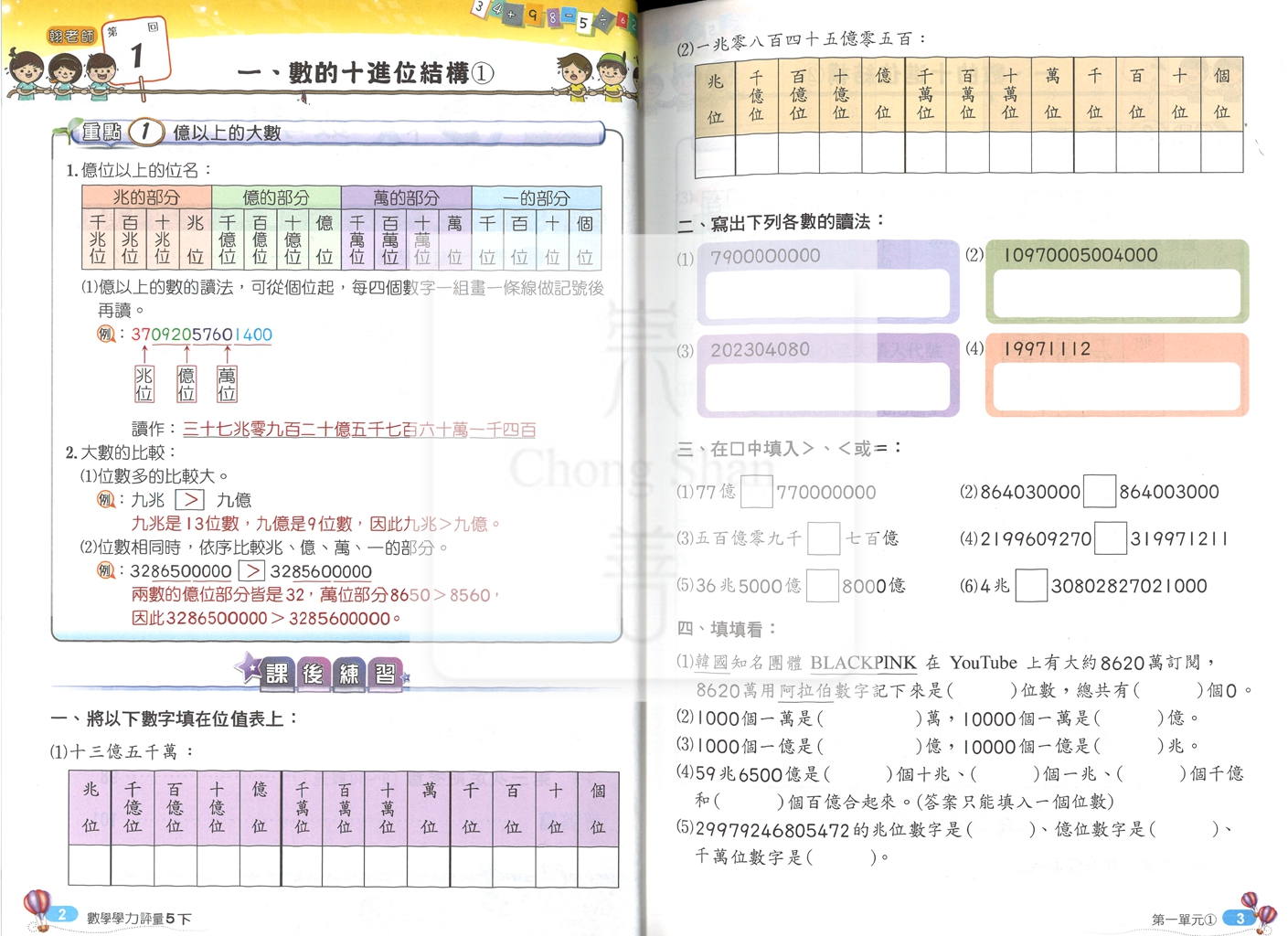 【國小114下】良品國小安親班專用講義式評量-翰版數學5下