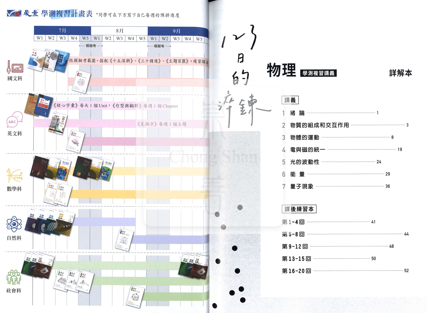 【116高中學測】晟景高中123日的淬鍊學測複習講義-物理